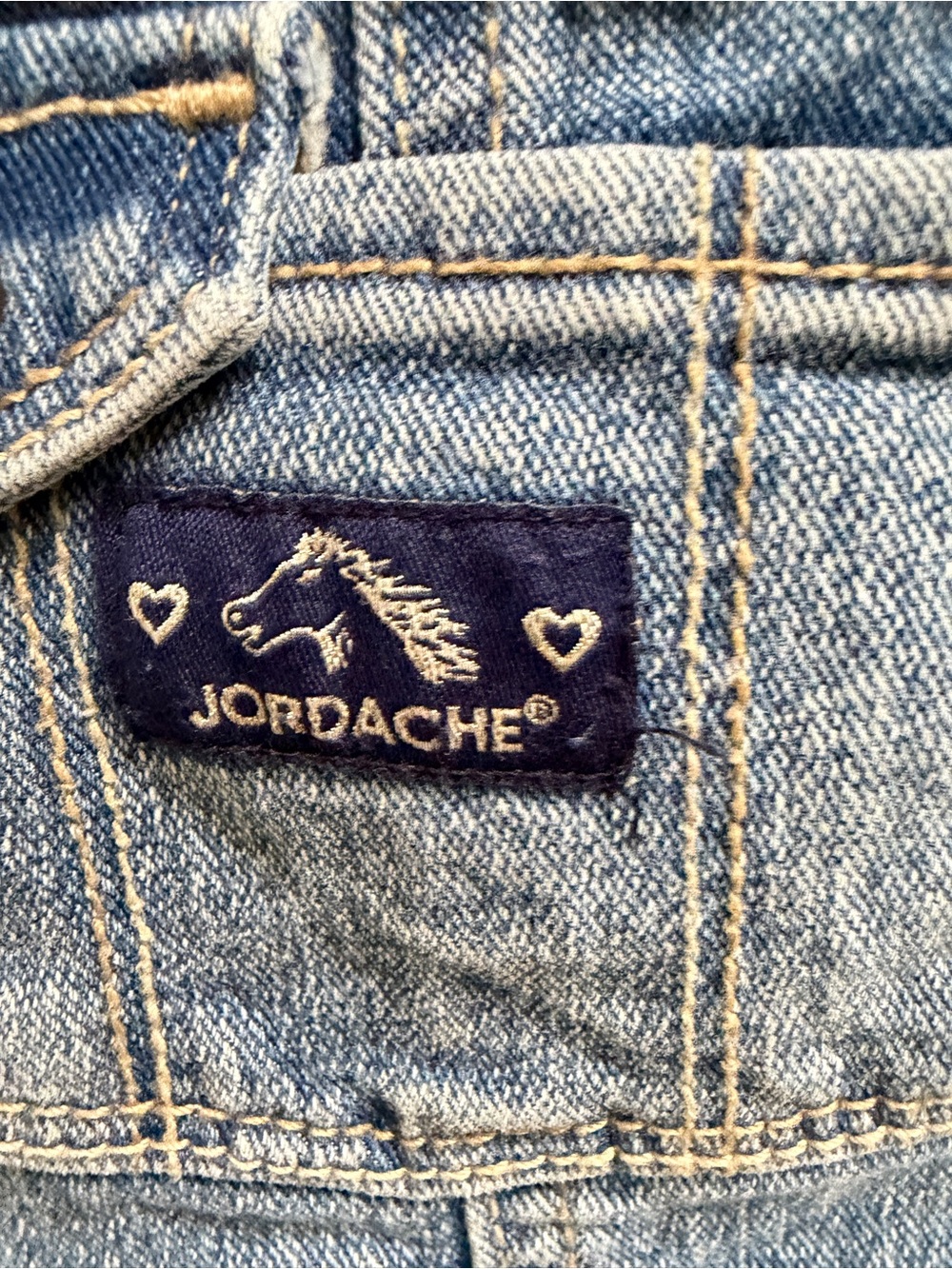 Jordache 5T Girls Denim Overalls with Shimmering Gold Tiered Skirt Jumper - Picture 2 of 7
